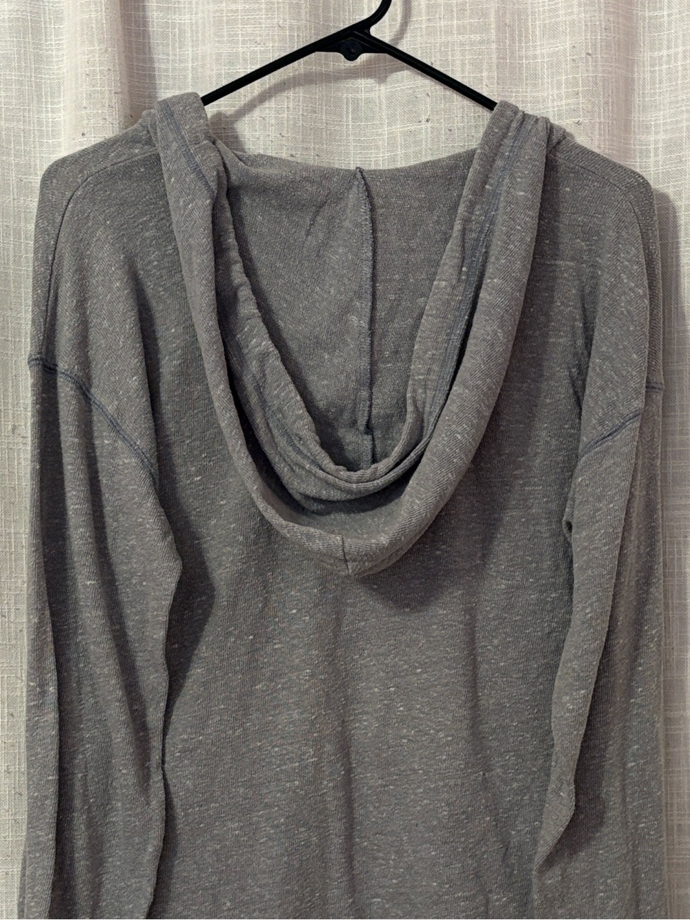 PINK Gray LOVE PINK V Neck Slouchy Athletic Hoodie - Picture 8 of 12